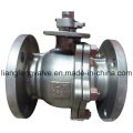 Full Bore Flange End 2 PC Ball Valve with Stainless Steel